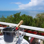 View from the balcony of bedroom 2 in Villa Mirca