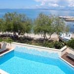 Pool and beach view from the first floor
